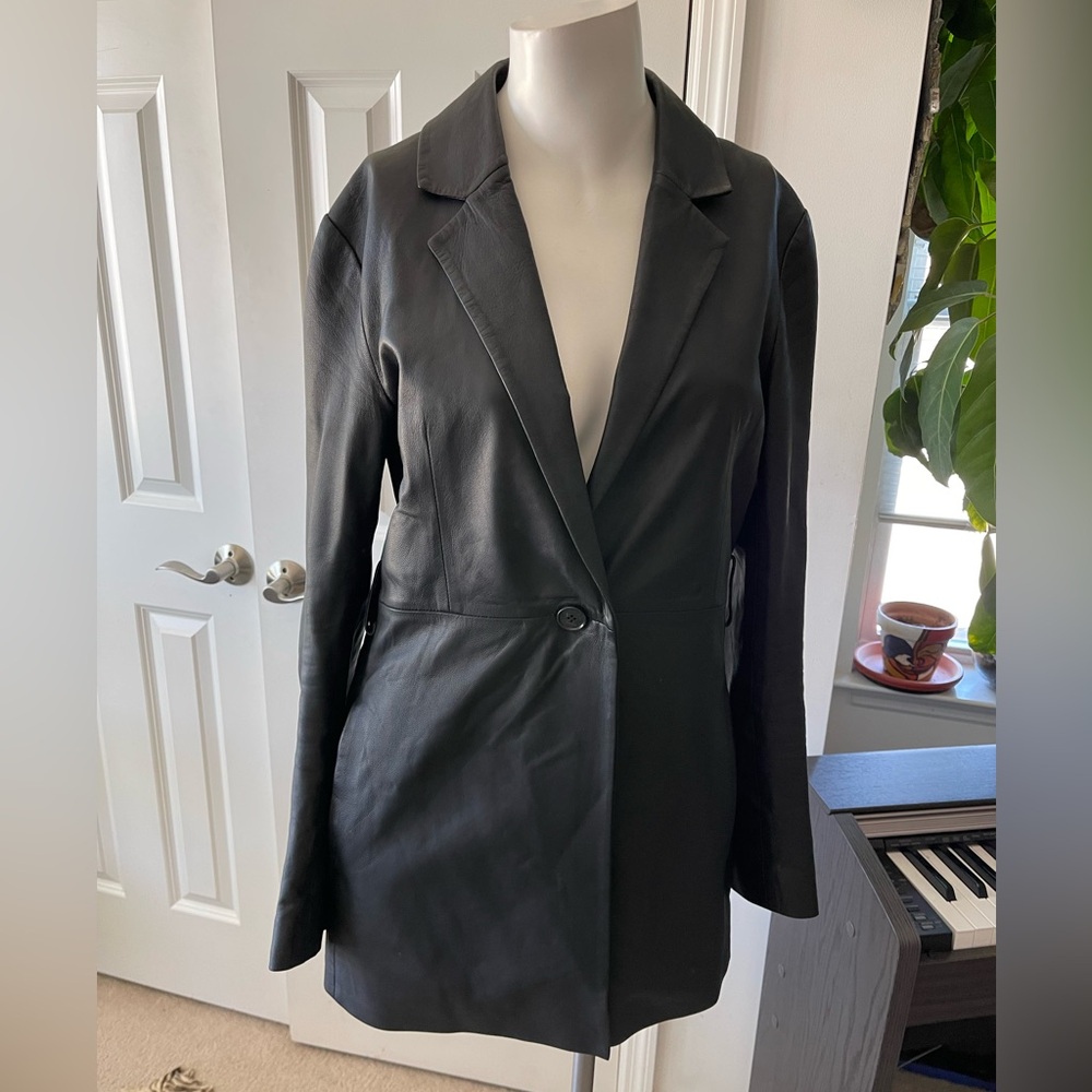 COS Black Leather Jacket